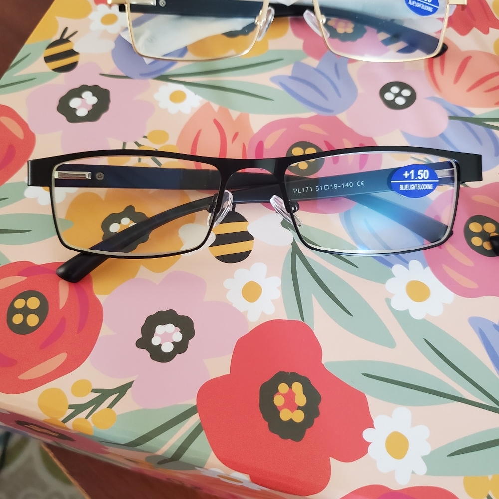 4 Reading Glasses Blue Light Blocking - +1.50 Set of 4